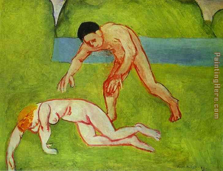 Satyr and Nymph painting - Henri Matisse Satyr and Nymph art painting